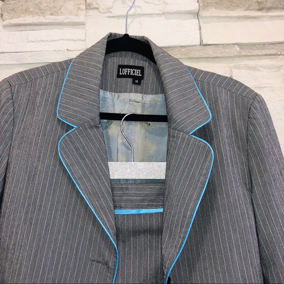 L’OFFICIEL/ WOMEN’S PINSTRIPED SUIT - Picture 2 of 11